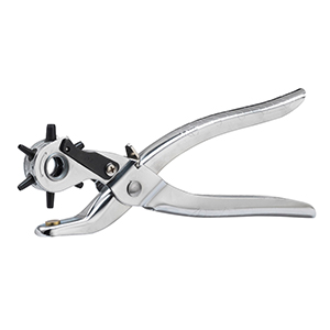 H18 HOLE PUNCH, Rotary Puncher, Multi Hole Sizes Maker Tool Chrome-plated glossy handle